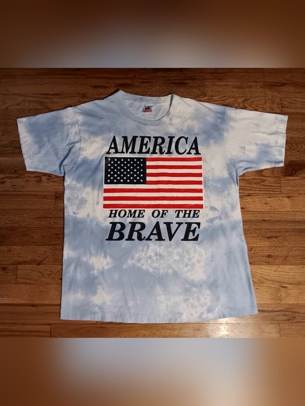 vintage single stitch USA tie dye t-shirt XL American Flag 250th Anniversary